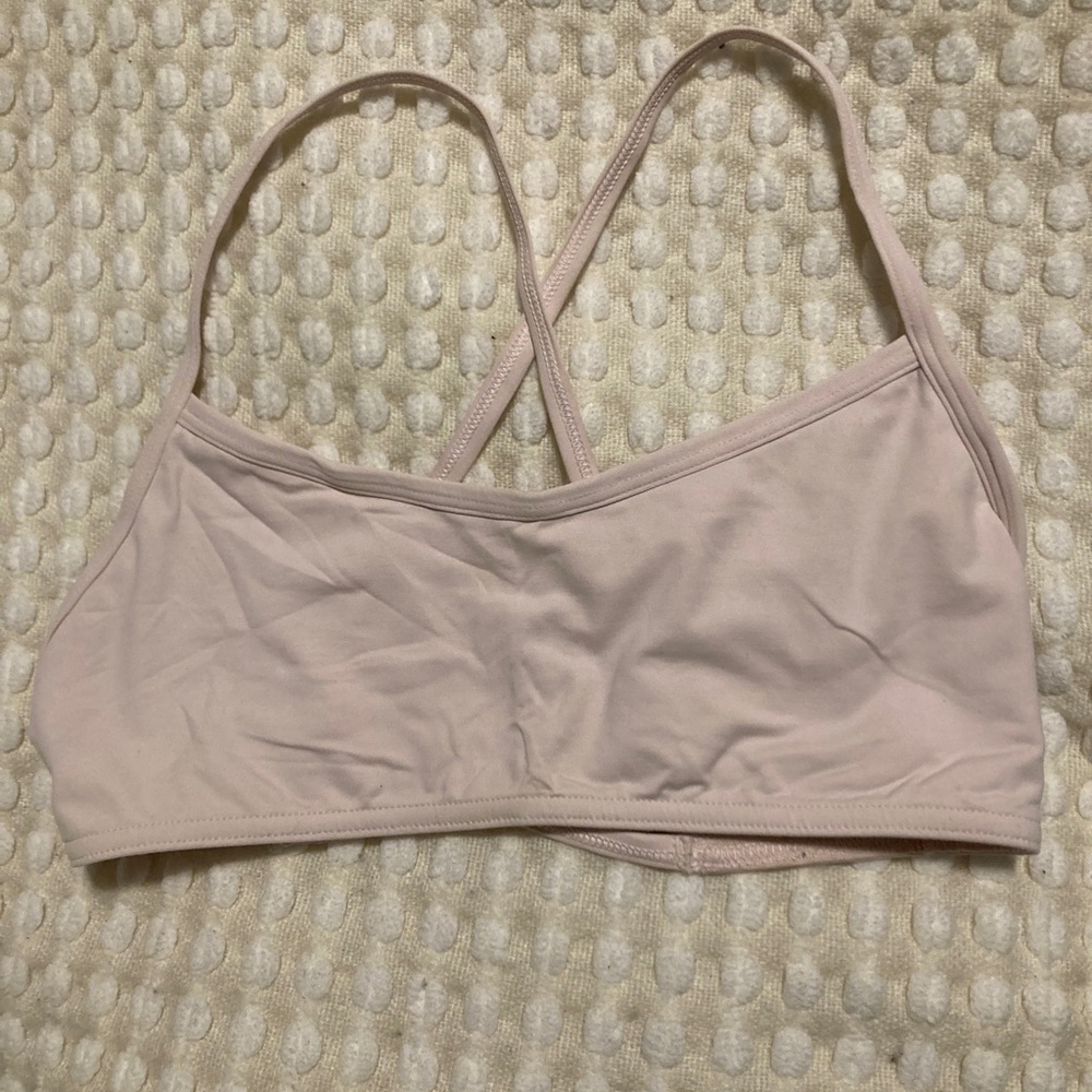 Lululemon strappy bra light pink size 6